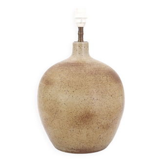 Ball lamp in beige and brown sandstone, 60s ceramic