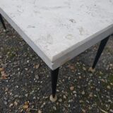 Table basse en marbre années 50/60 pieds en laiton