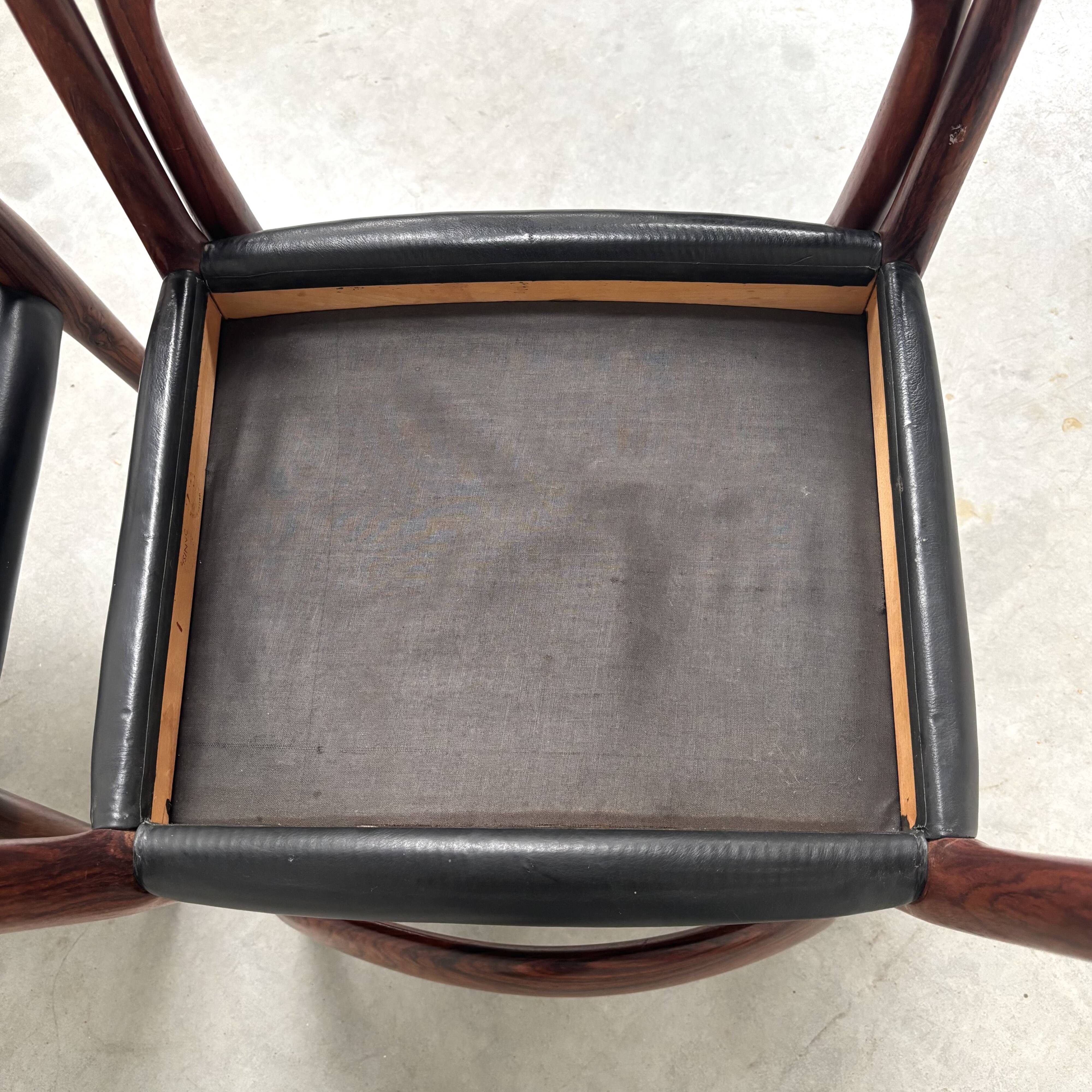 Set of 4 Møller 77 dining chairs, Denmark 1960s