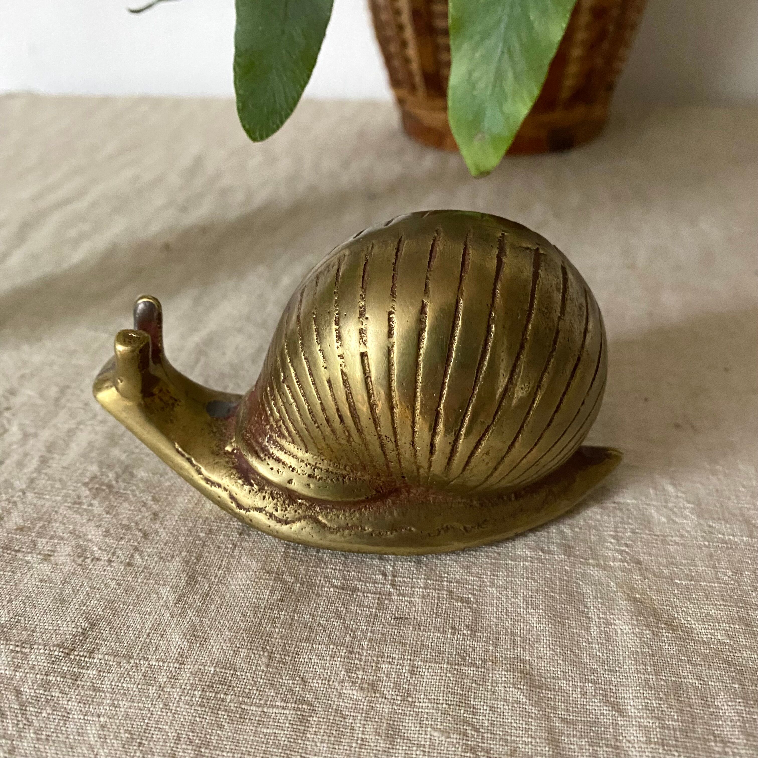 Golden brass snail