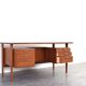 Mid-Century Danish Teak Executive Desk by Kai Kristiansen for FM Møbler