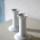 Porcelain candlestick duo