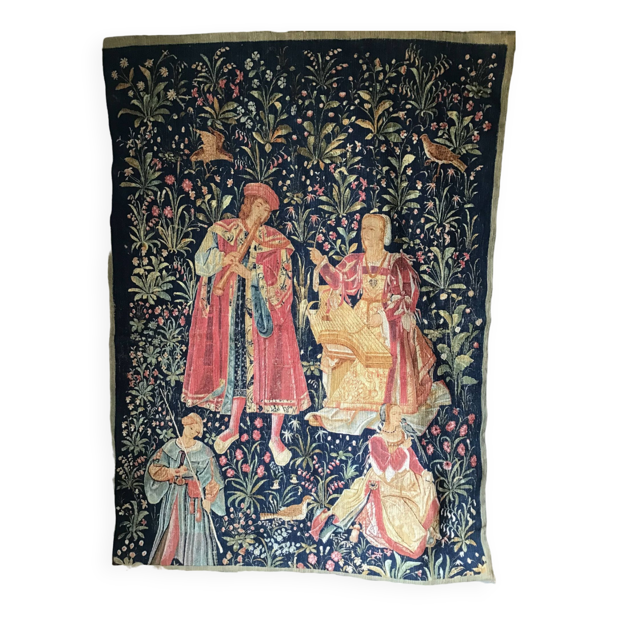 Wall tapestry reproduction of Artis Flora entitled the concert