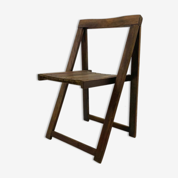 Pine folding chair Italy 1960s
