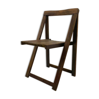 Pine folding chair Italy 1960s