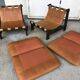 Pair Of Scandinavian Armchairs By Carl Straub Leather Circa1960