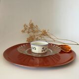 6 porcelain ramekins from Limoges decorated with barbels