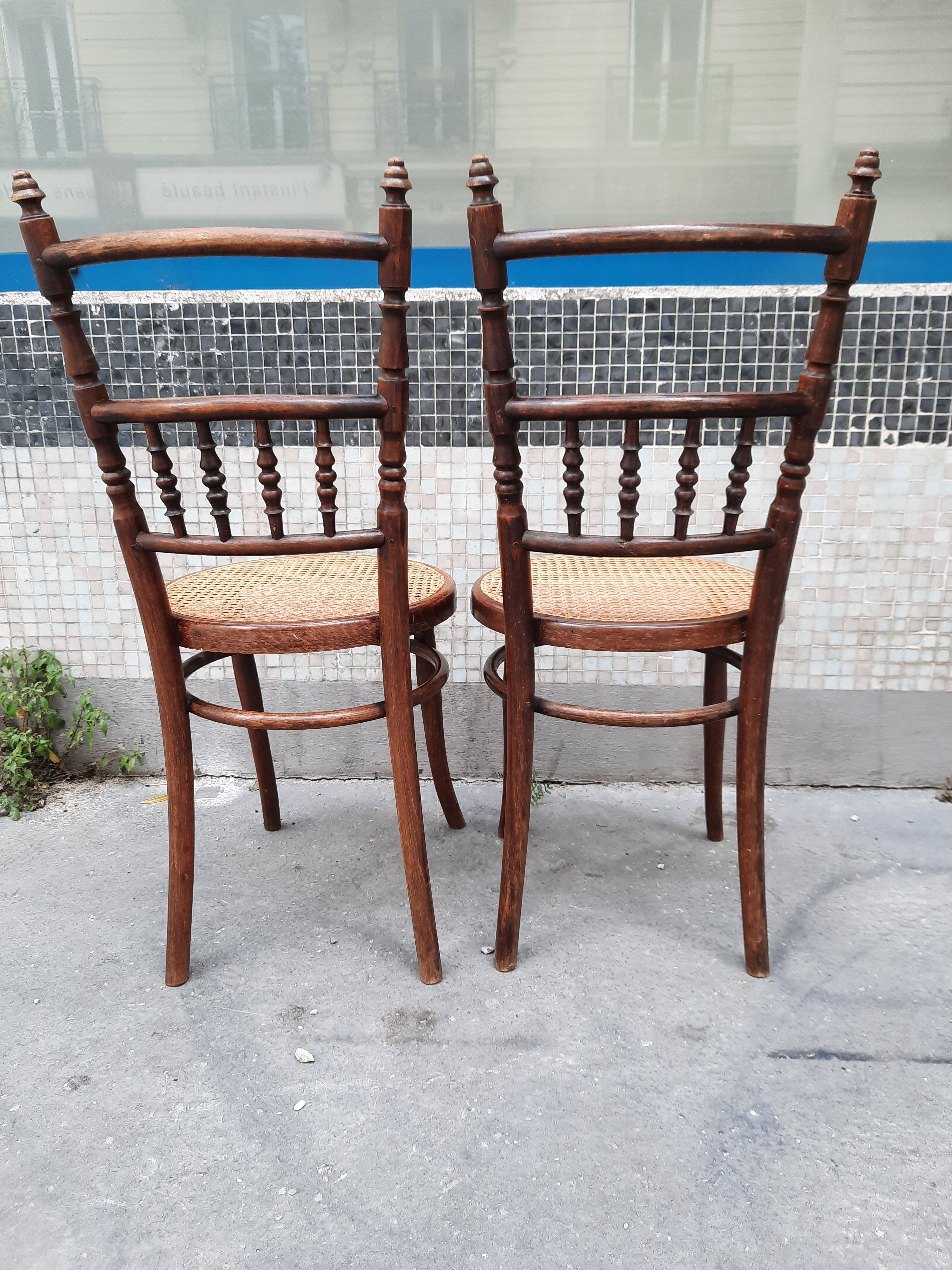 Paire de chaises bistrot Joseph Hoffman