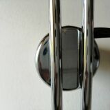 Double chrome and opaline 70 's slim design wall light