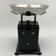 Vintage kitchen scale, black metal and stainless steel