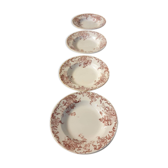 Old plates with bellflower motifs