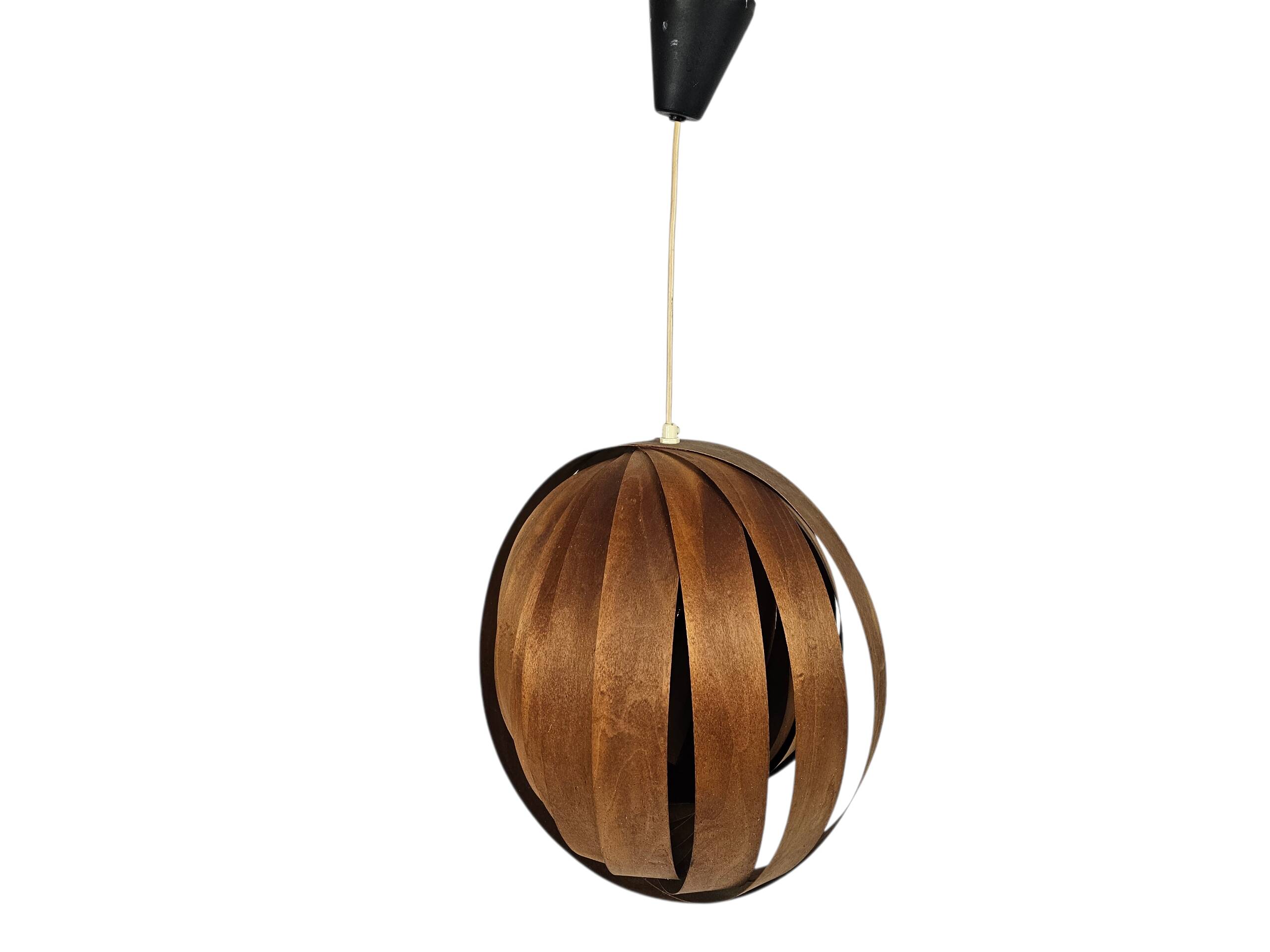 Mid-century modern - Moon lamp - Verner Panton style - teak - 60s