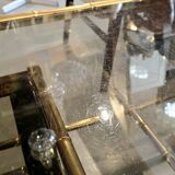 Coffee table and nesting tables Bamboo model - Bronze Italy 1970