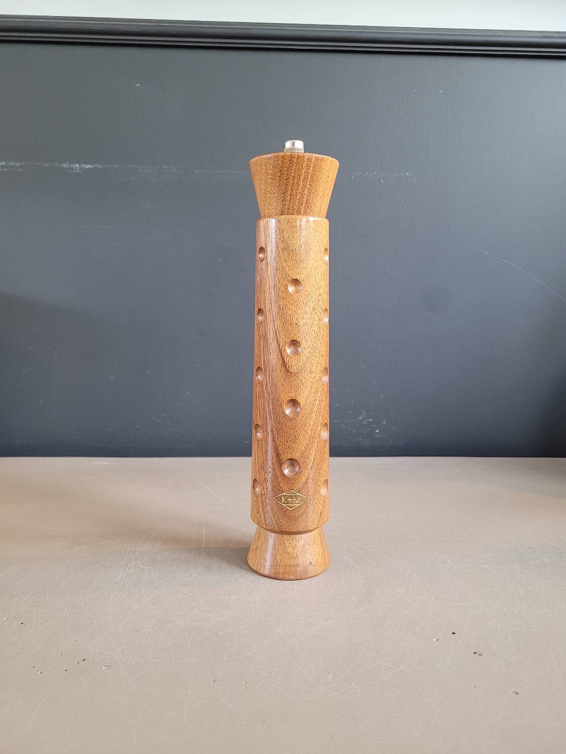 Vintage teak pepper mill Haenlein Winterthur