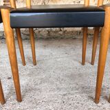 Set of 4 Scandinavian style dining chairs, circa 60