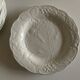 Set of 12 English earthenware plates Burleigh Davenport relief Vine leaf and strawberries