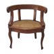 Fauteuil barbier ancien original bois cannage