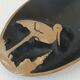 Vintage 1970s stork ashtray in gilded bronze