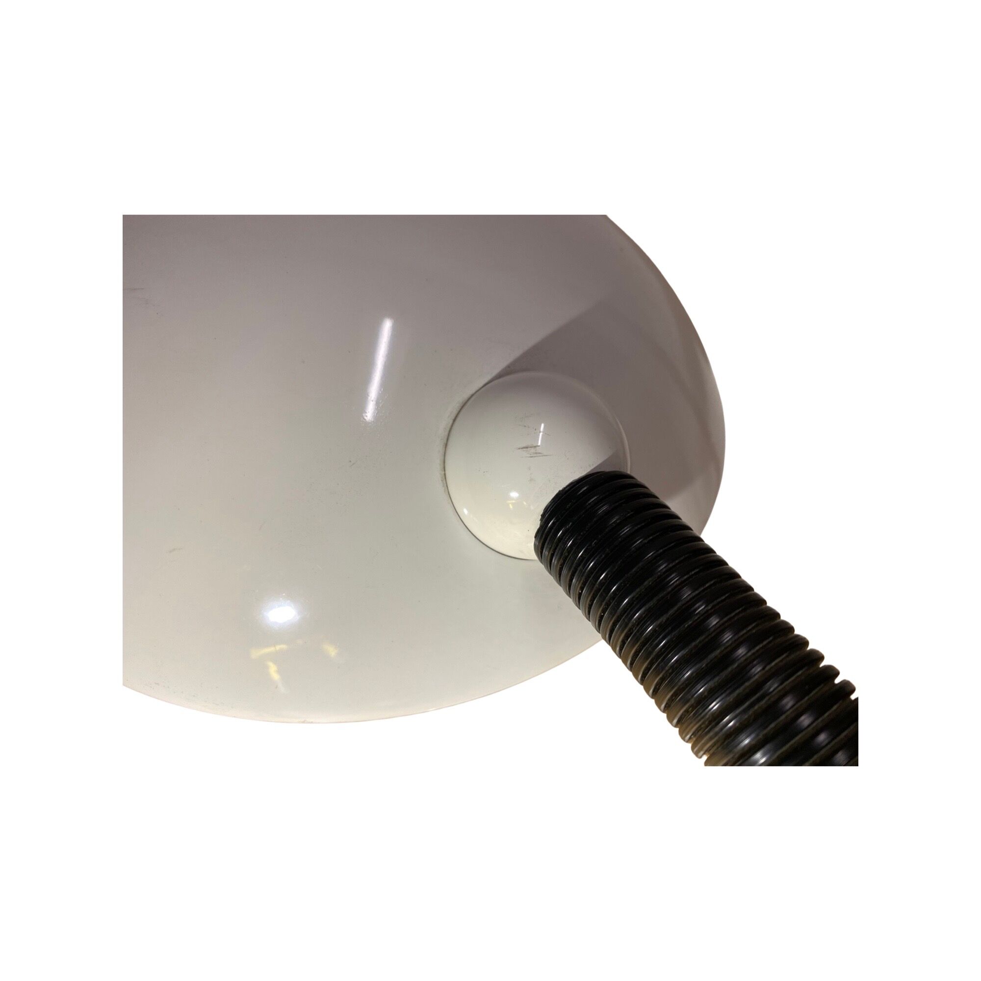 Space Age UFO Lamp - White Vintage Adjustable Desk Light 1980s | Retro Disc Lamp | Belgium Design