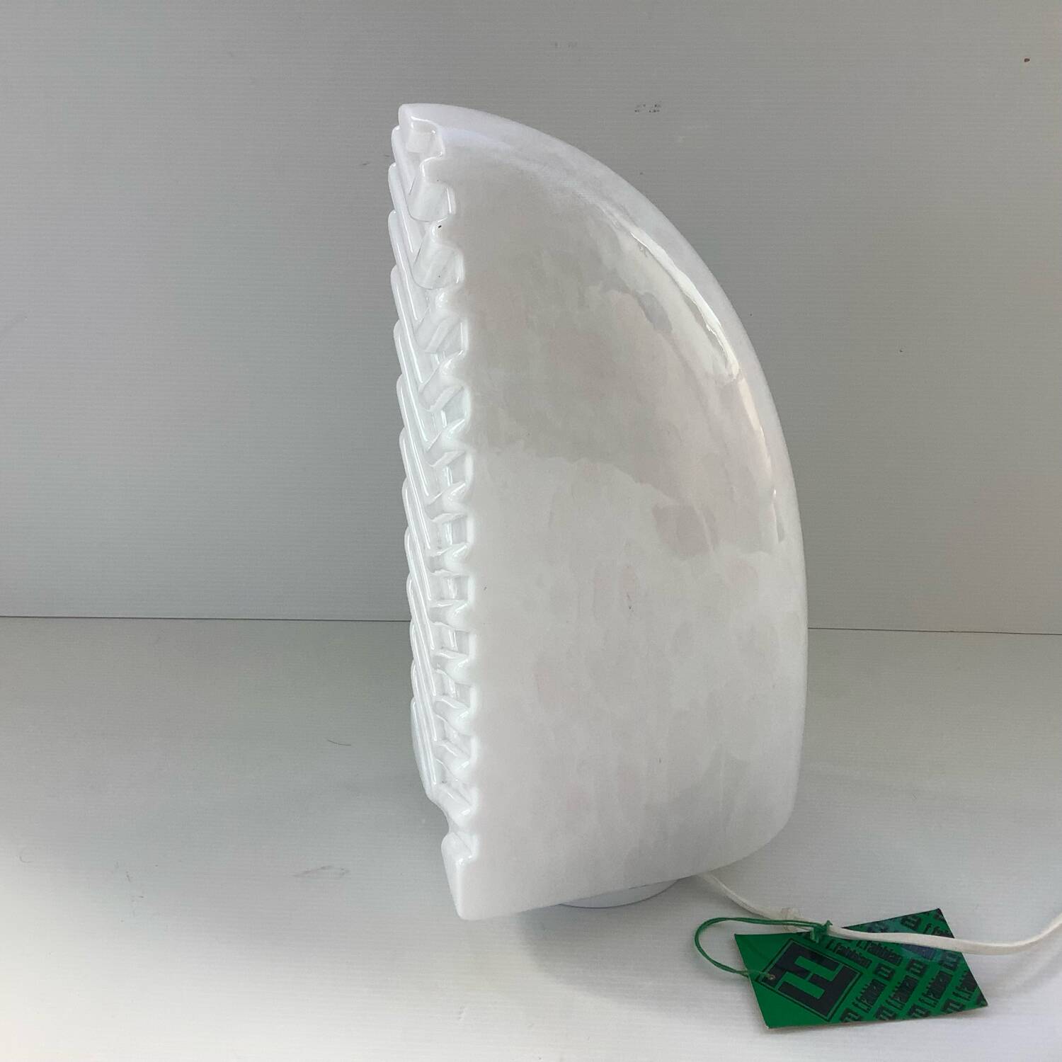 Vintage Fabbian Italy Passarola Lamp Murano Marble Glass Rare Chevron