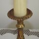 French Vintage Brass Table Lamp With Cream Fringed Shade 5567