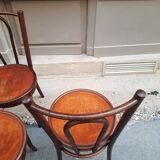 Set of four bistro chairs