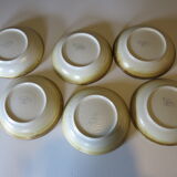 6 hollow Longchamp stoneware plates in very good condition