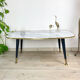 Table basse vintage effet marbre 1970
