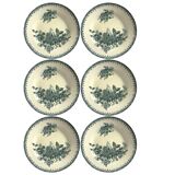 Set of 6 antique flat plates – Saint-Amand “Margot” model