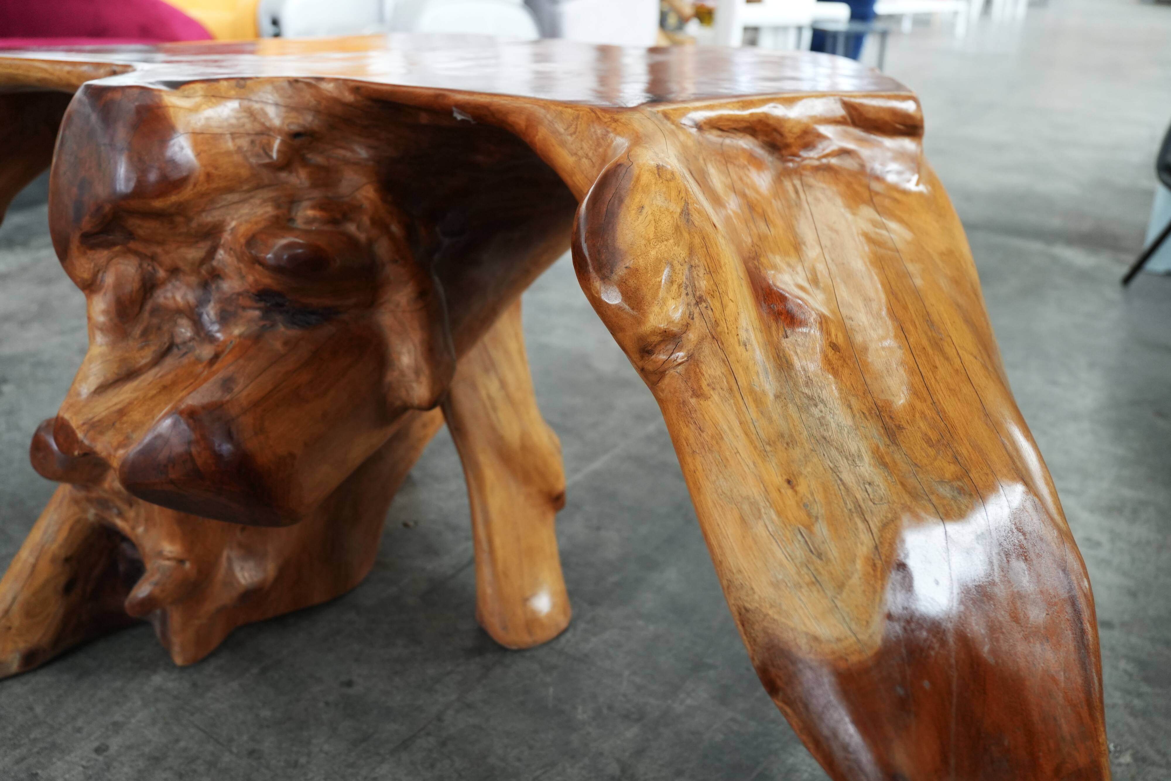 Handcrafted live-edge wooden table