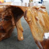Handcrafted live-edge wooden table