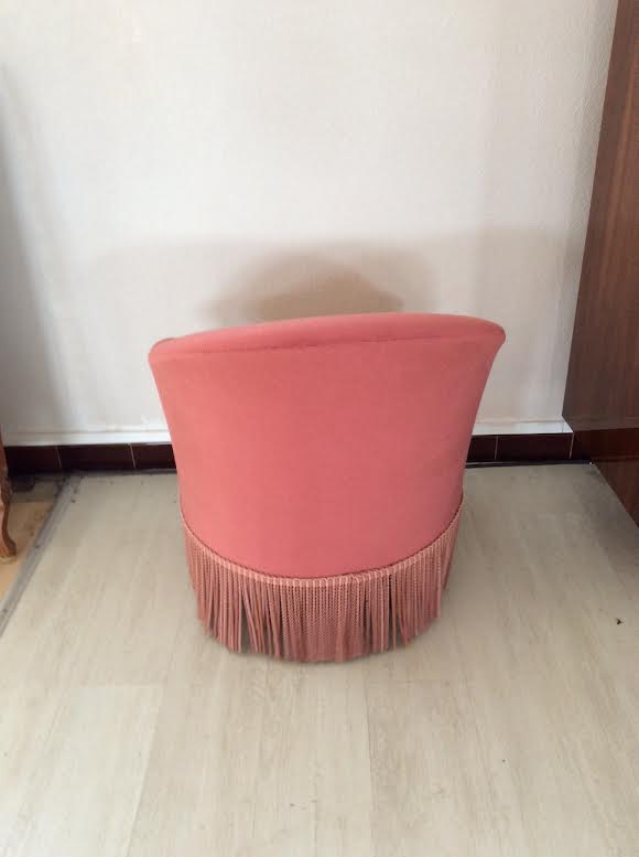 Toad armchair in Pink Velvet