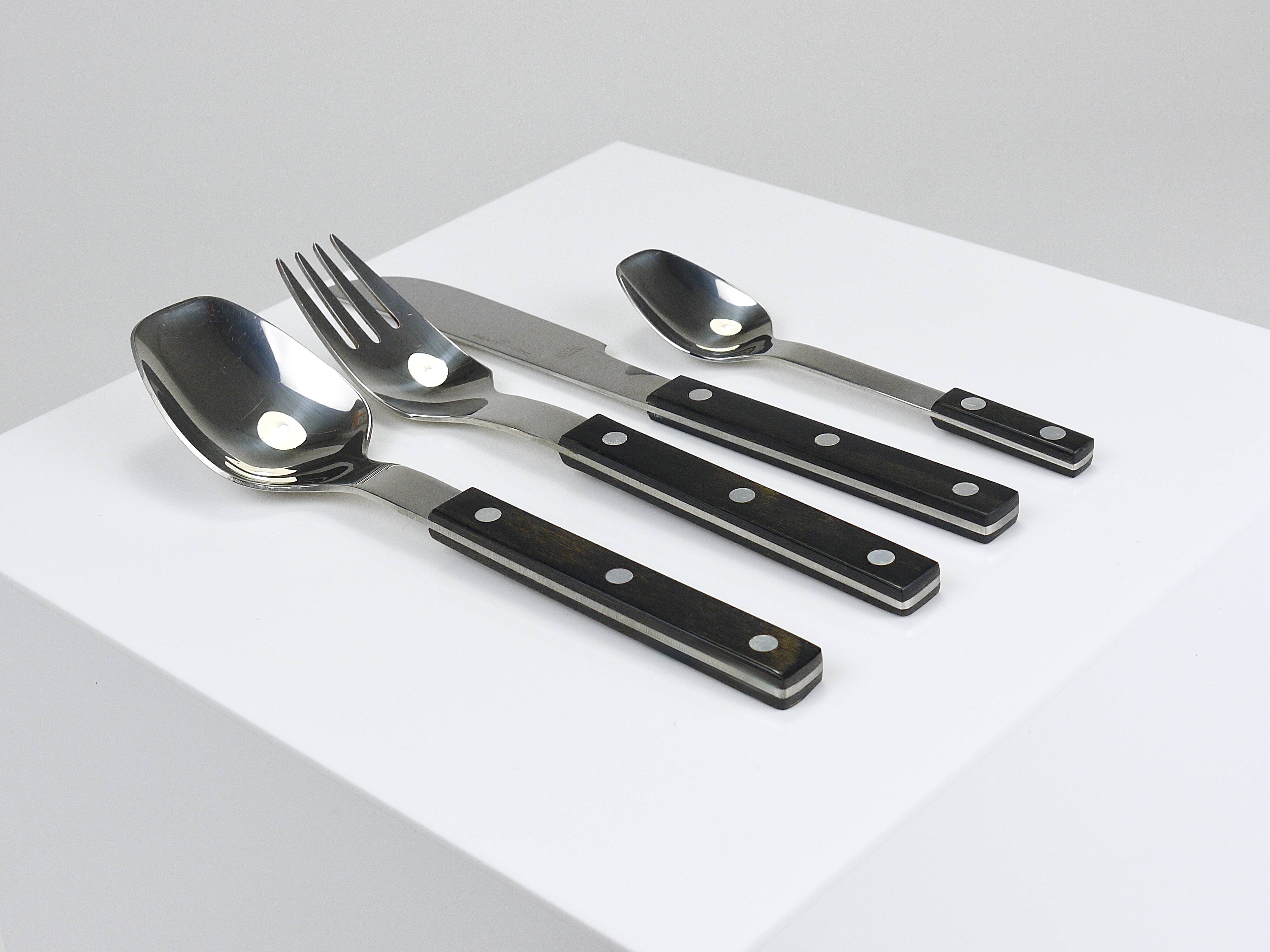 Helmut Alder Amboss Austria 2300 Flatware Cutlery for Six Persons, 1970s