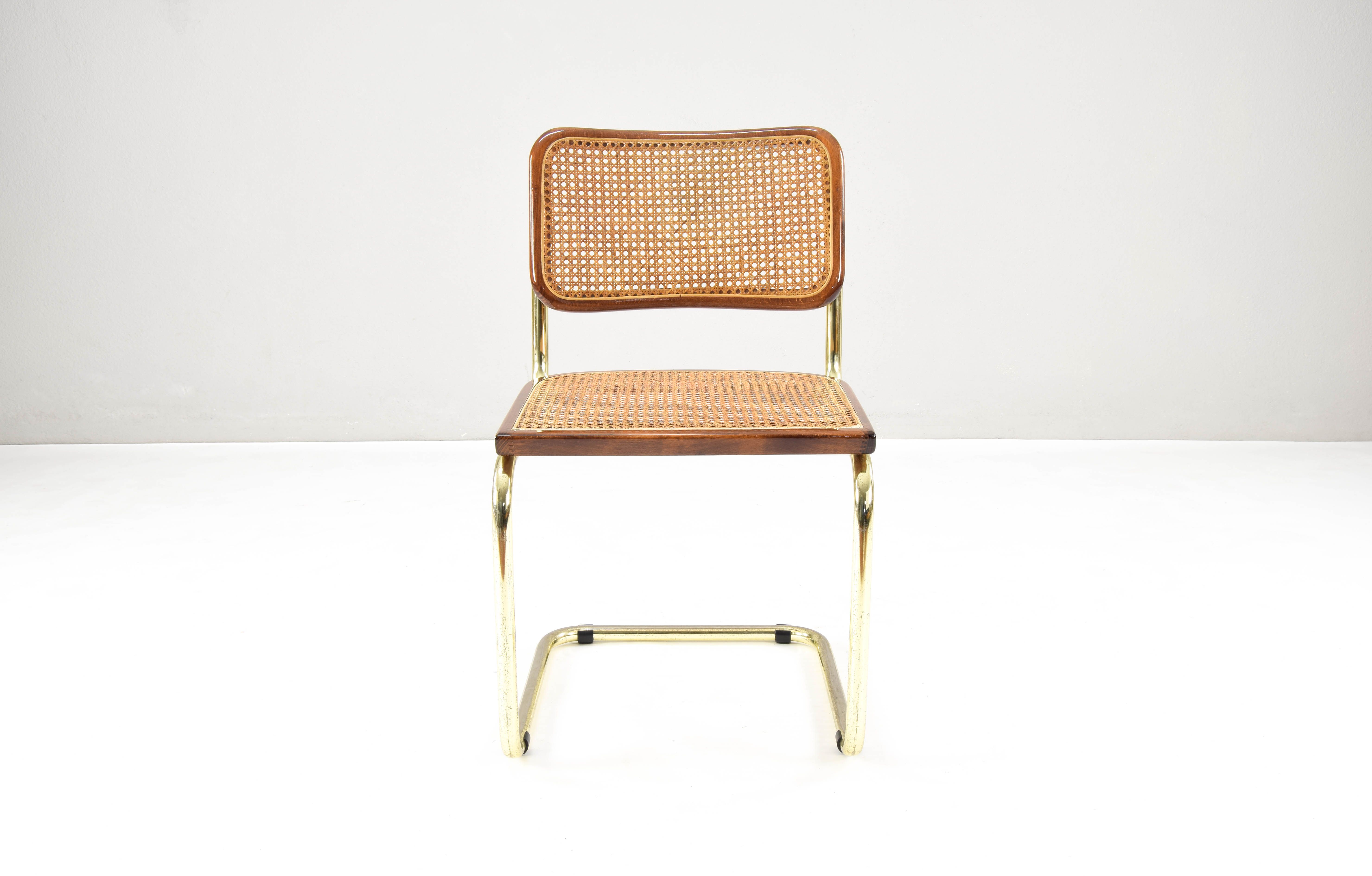 Set of Six Marcel Breuer B32 Cesca chairs, Italy 1970