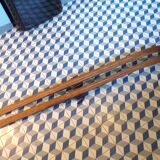 Paire de skis anciens en bois L=197cm