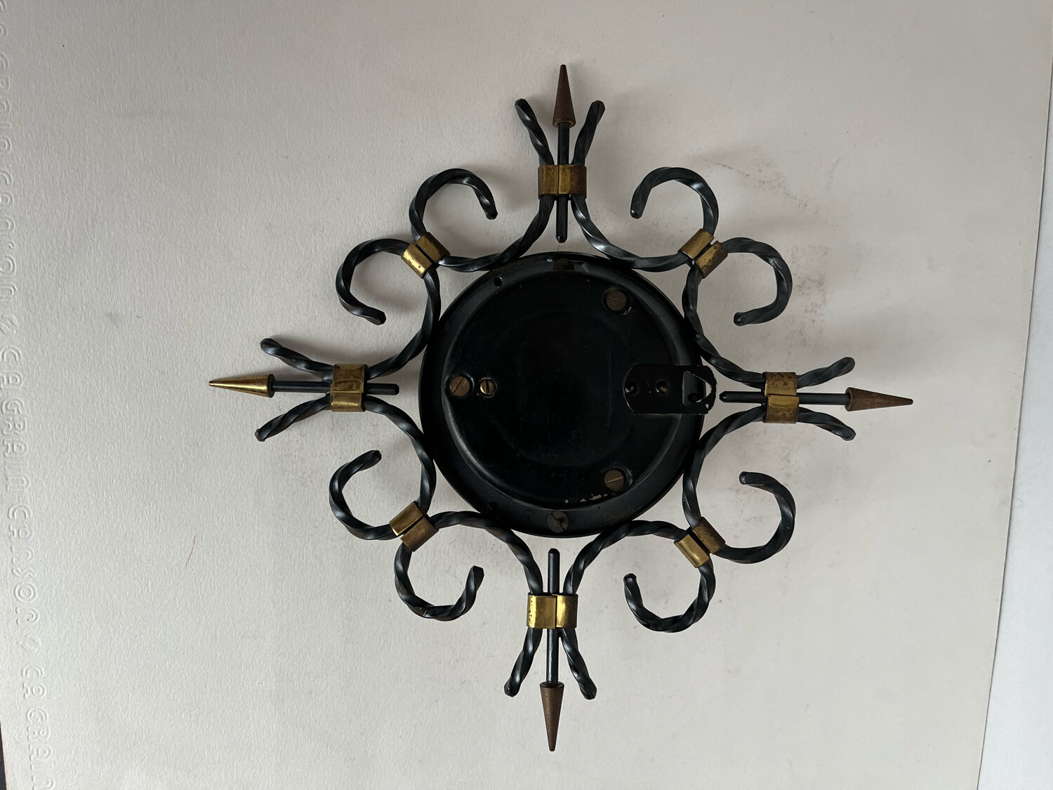 Wrought iron barometer