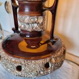 French ceramic lamp from the 70s with the "Fat Lava" technique and