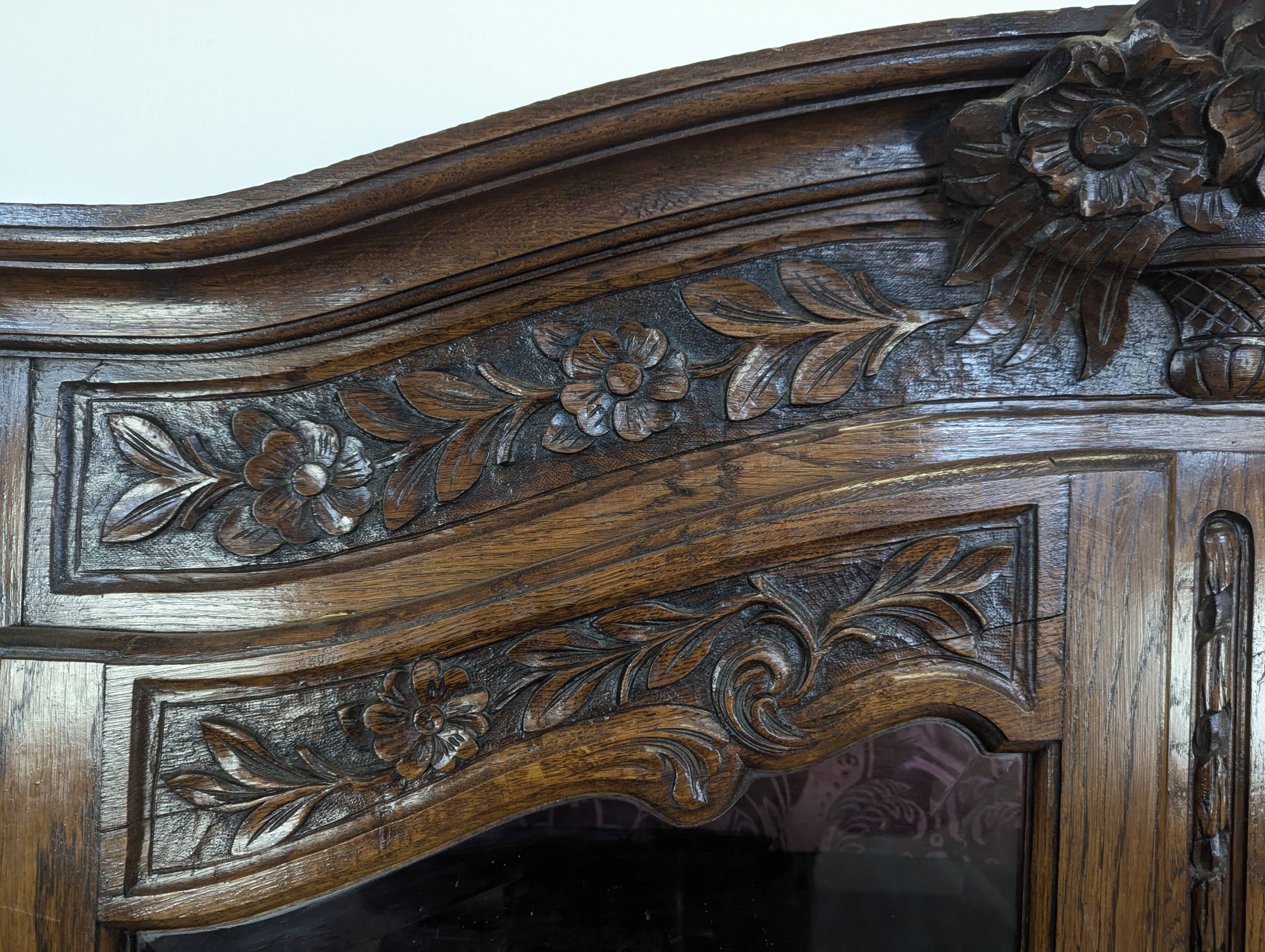 Norman oak glazed sideboard