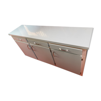 Buffet low kitchen formica blue and white