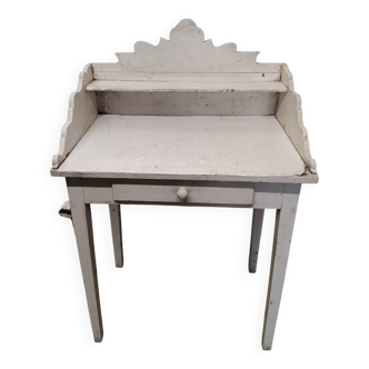 Ancienne coiffeuse en bois vintage