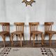 Série 4 chaises en bois  1950