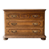 Authentic wooden chest of drawers with 3 drawers