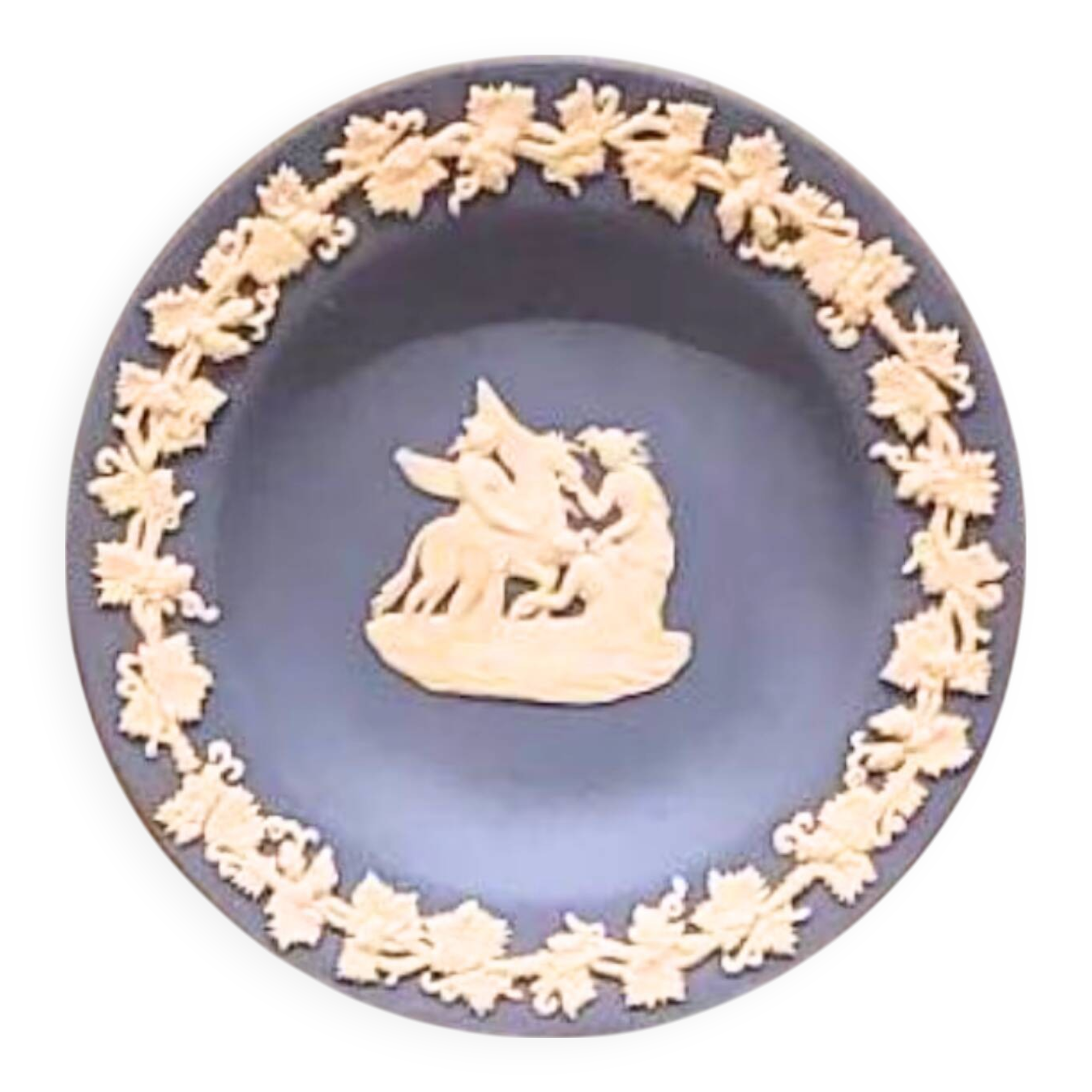Wedgwood Blue Jasper Bowl – Pegasus Motif in Relief – 11 cm