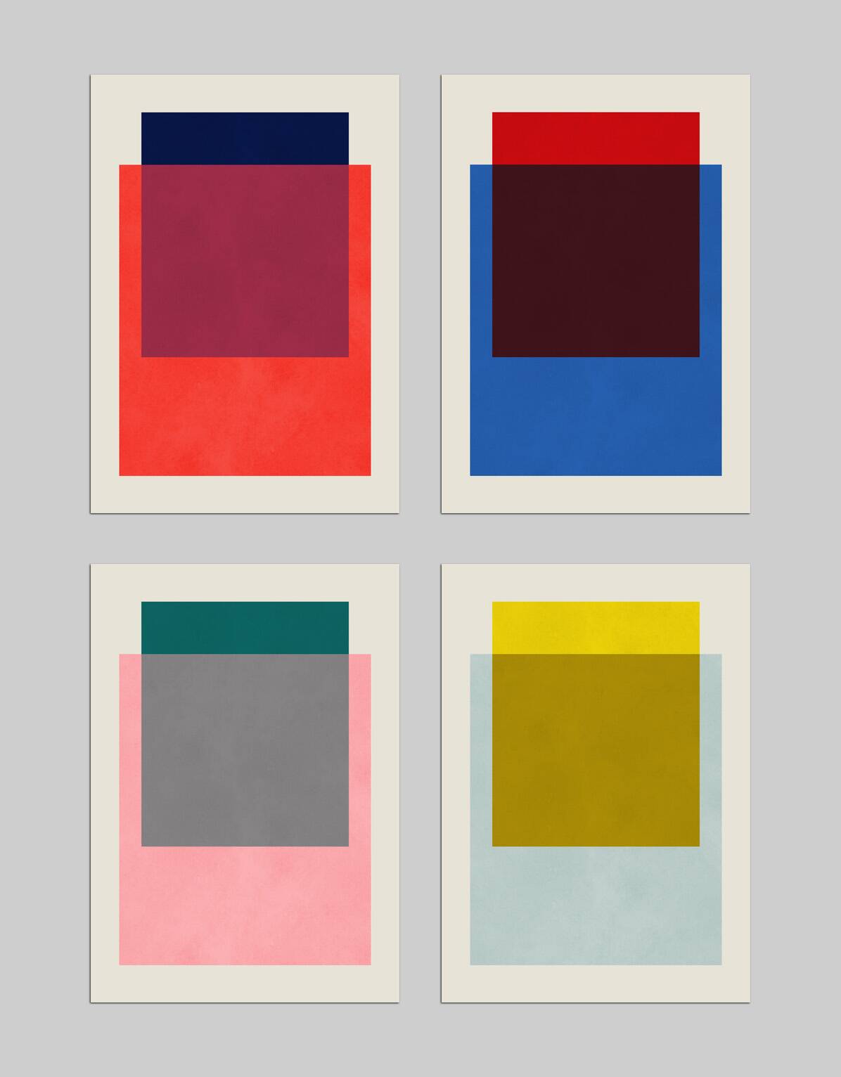 4 geometric art prints. Size (50x70cm)