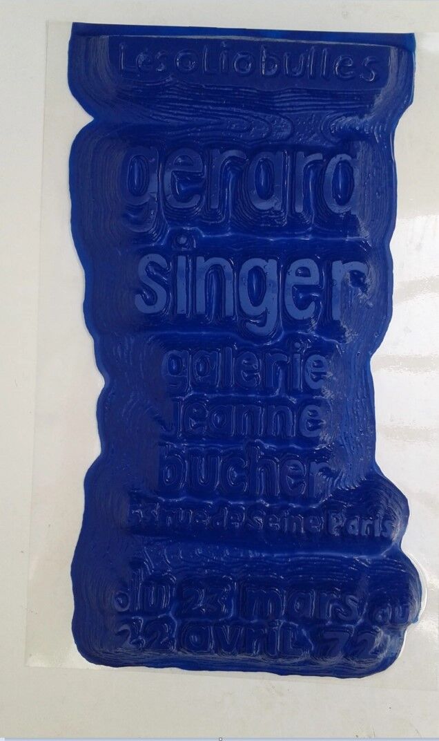 Gerard Singer blue thermoformed poster