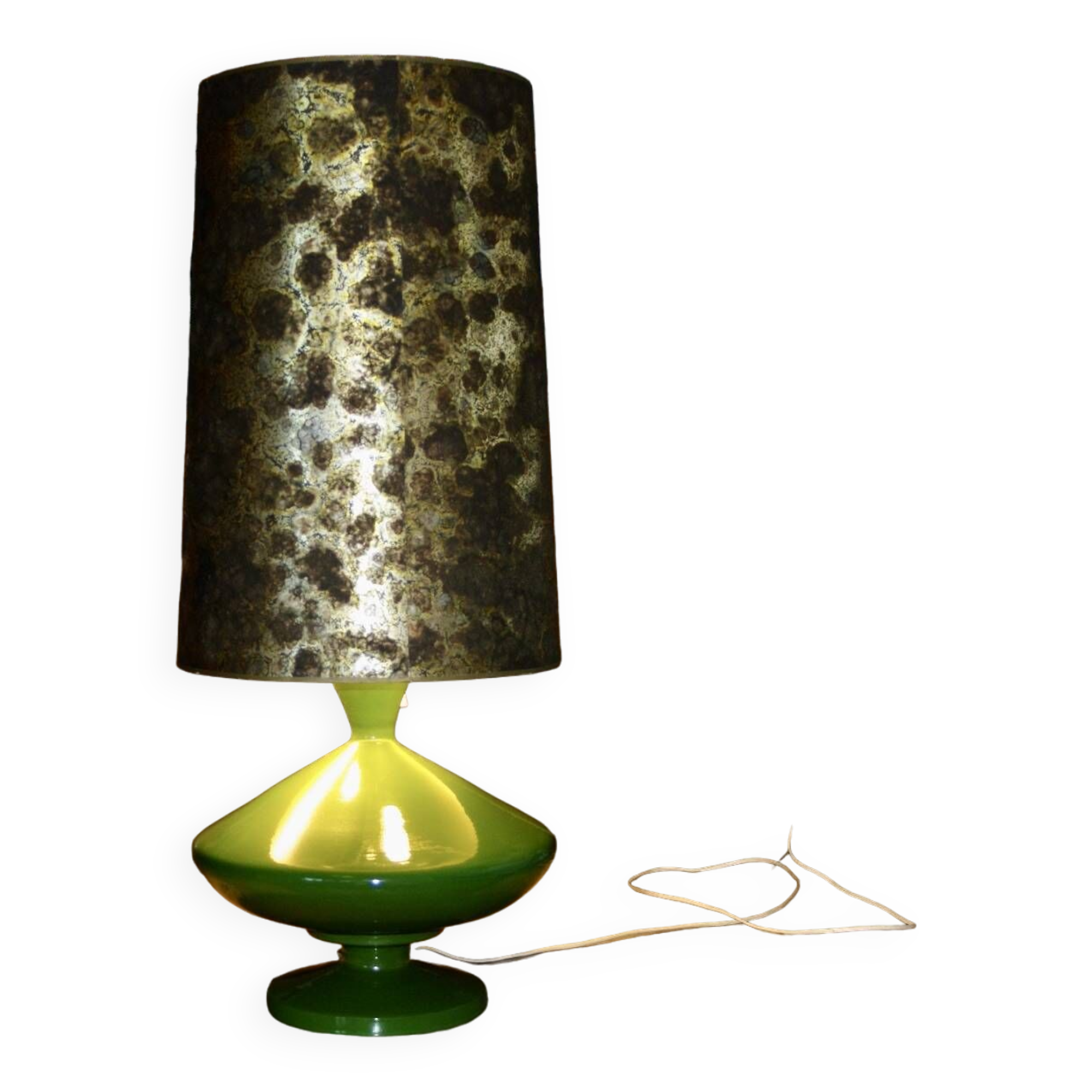 Vintage toupie floor lamp in ceramic from temde switzerland 1960