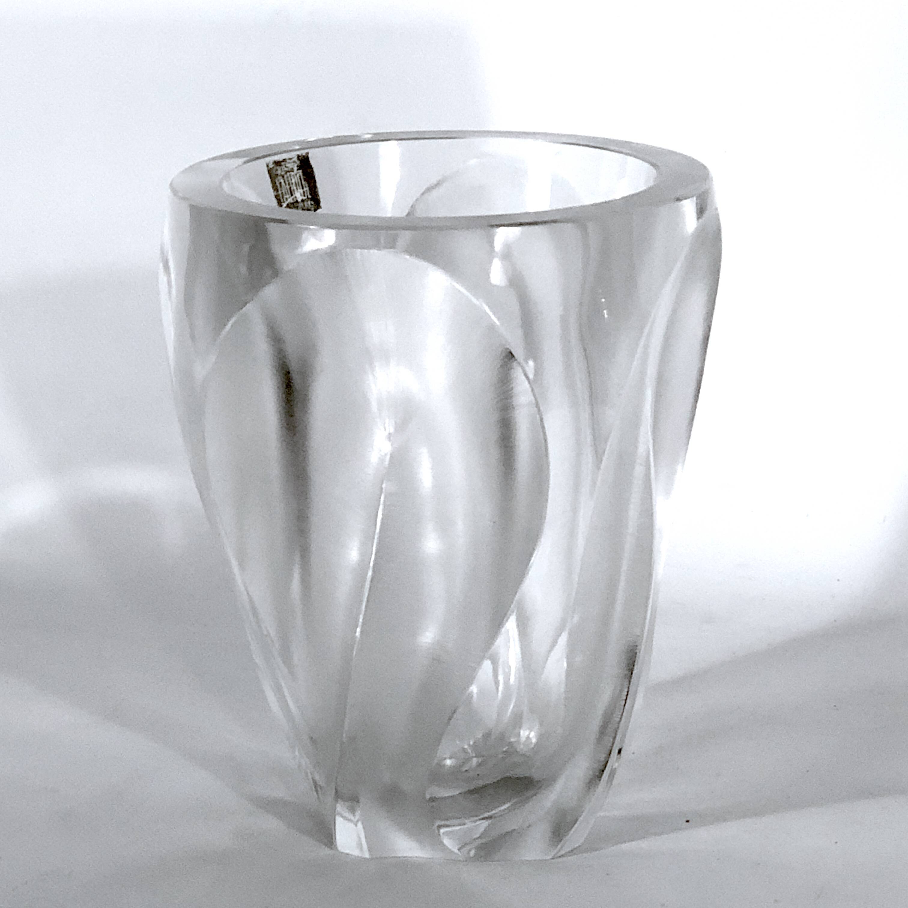 Lalique, Polished and Frosted Crystal Glass model Ingrid from 60s