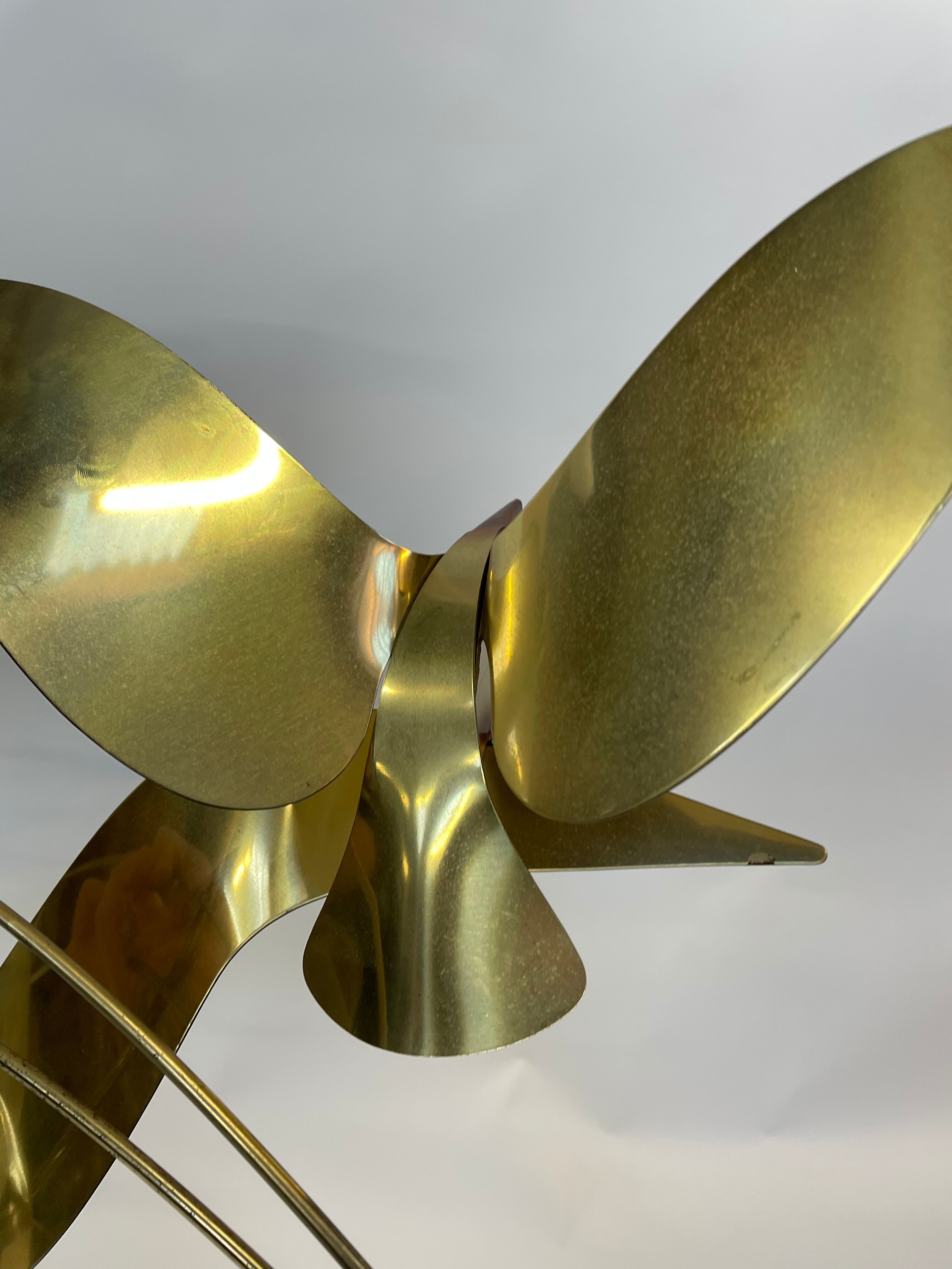 Vintage curtis jere modern brass wall sculpture