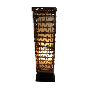 Lampe vintage en osier