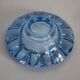 Blue Glass Ashtray Bowl Rosice Mid-Century, Czech Republic, 1970s
